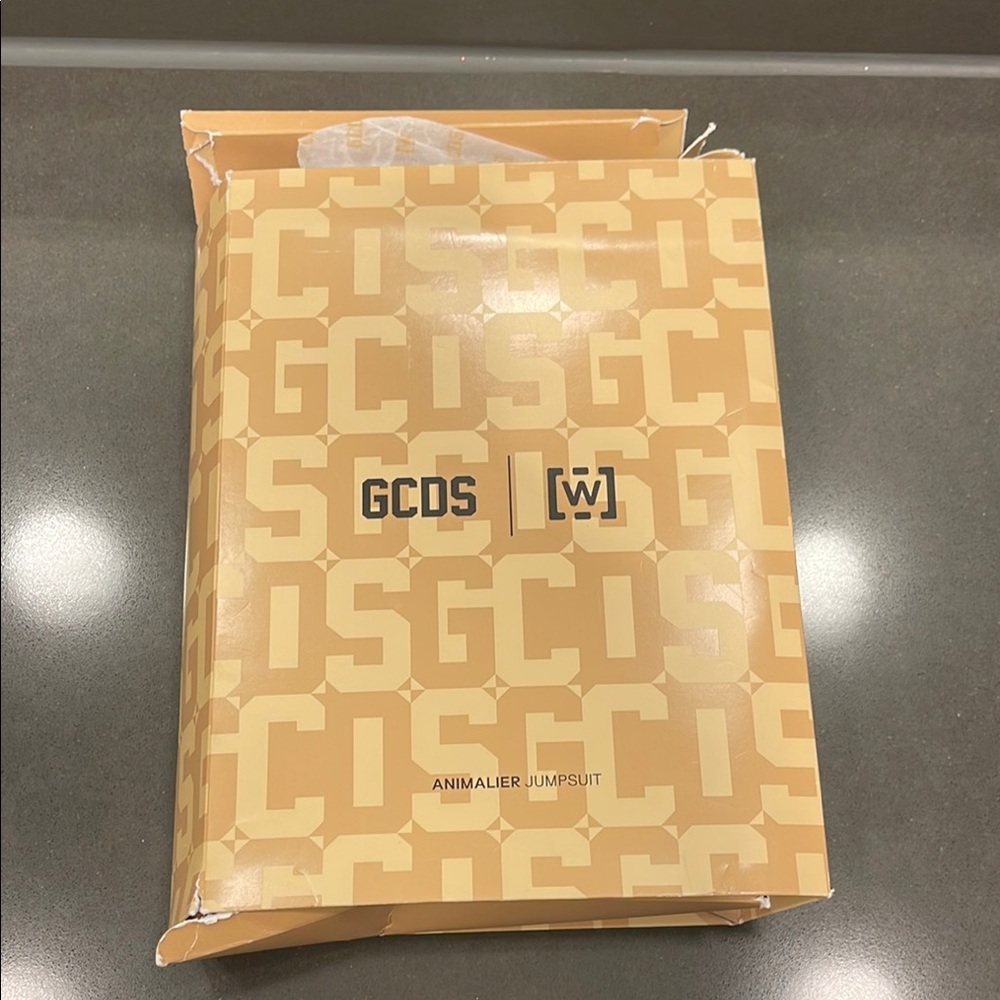 GCDS Animalier Jumpsuit in Tan